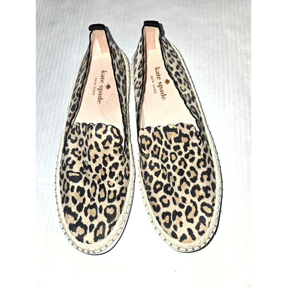 Kate Spade New York Loren Leopard Print Suede Slip-On Sneaker Sz 7 MSRP $128 - Picture 1 of 14